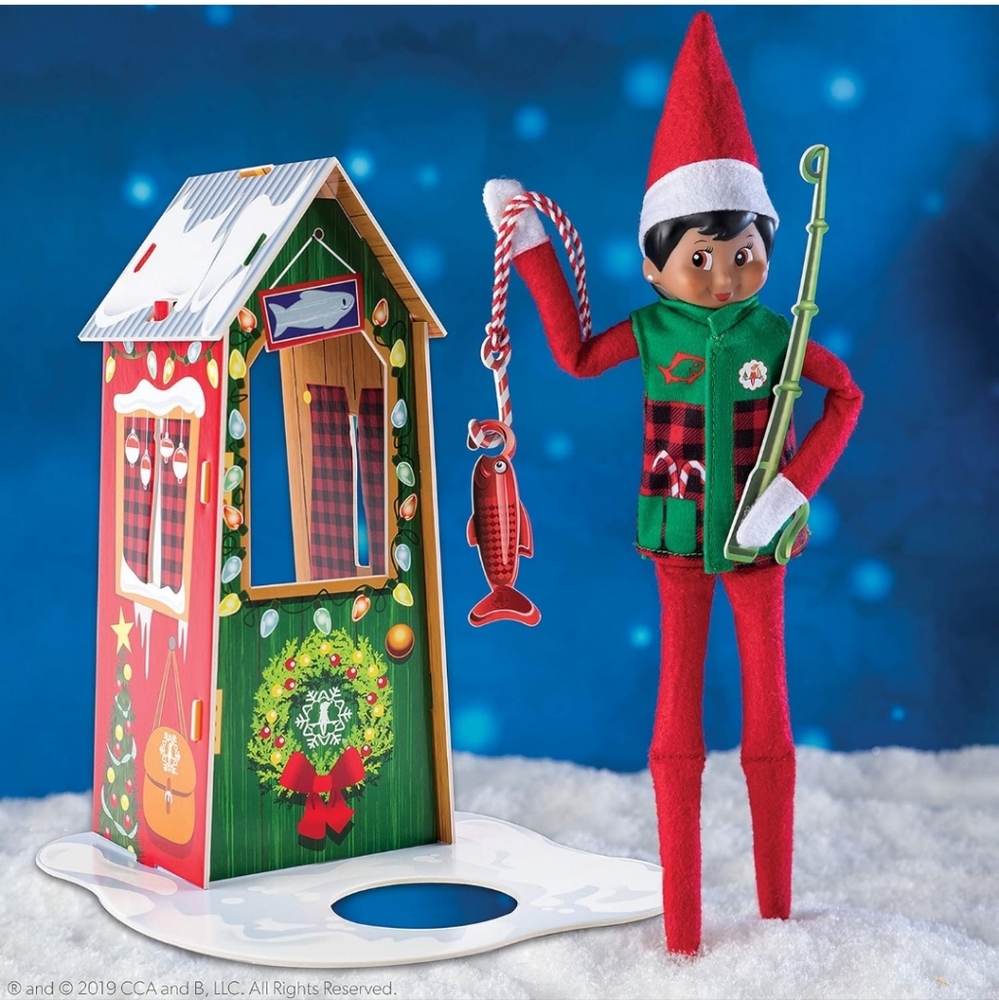 The Elf On The Shelf Frosted Fishing Hut Claus Couture Collection *Elf Not Incl*
